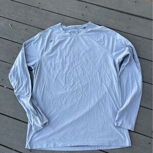 RHONE Men's Reign Light Grey  Long Sleeve Tee size L